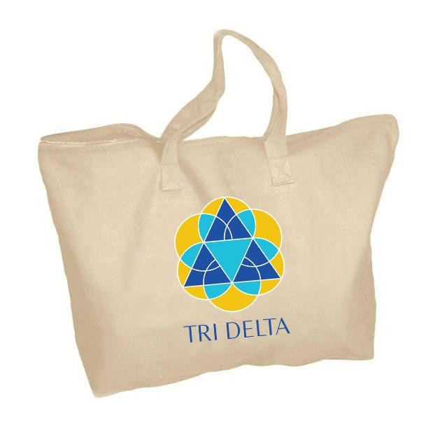Greekgear Delta Delta Delta Mascot Zippered Tote Bag 