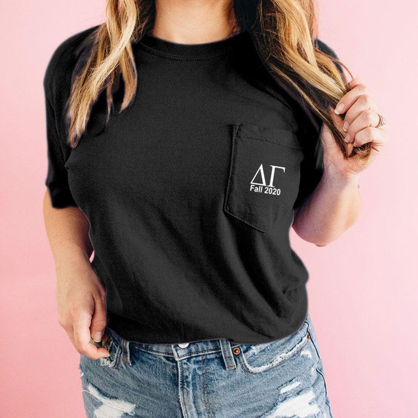  Delta Gamma Custom Comfort Colors Pocket Tee 