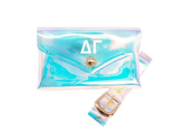 Sorority Shop Delta Gamma Holographic Belted Fanny Pack 