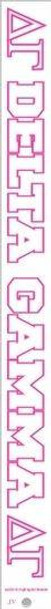  Delta Gamma Long Window Decals Stickers 