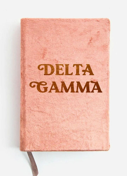 Delta Gamma Velvet Notebook