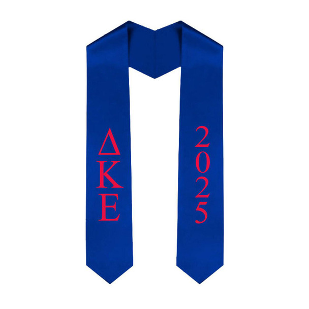  Delta Kappa Epsilon Greek Lettered Graduation Sash Stole With Year - Best Value 