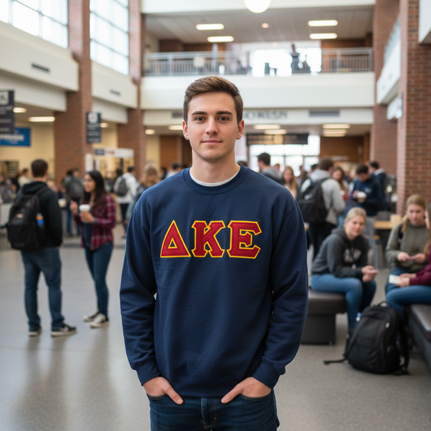 Delta Kappa Epsilon Lettered Crewneck Sweatshirt