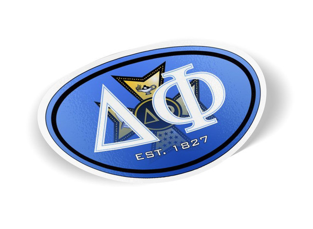 Delta Phi Color Oval Decal