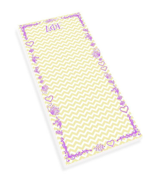  Delta Phi Epsilon Chevron Long Notepad 
