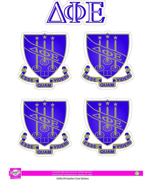 Sorority Shop Delta Phi Epsilon Crest Sticker Sheet 