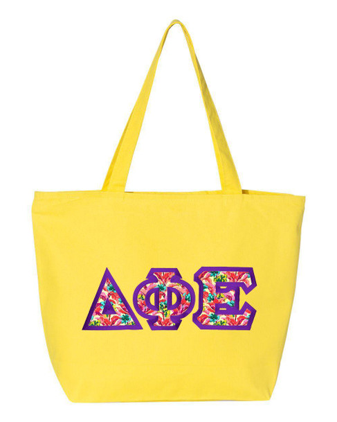  Delta Phi Epsilon Custom Satin Stitch Tote Bag 