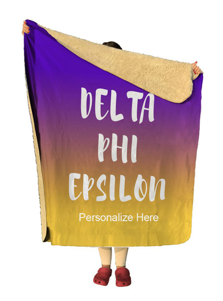 Delta Phi Epsilon Gradient Sherpa Lap Blanket