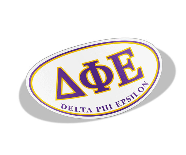  Delta Phi Epsilon Greek Letter Oval Decal 