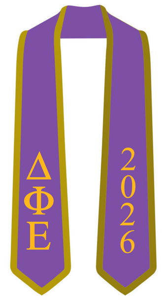 Delta Phi Epsilon Graduation Sash Stole w/ Year