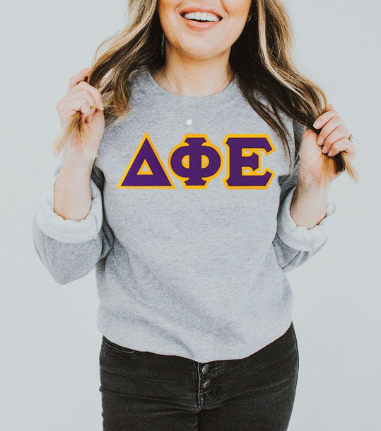  DISCOUNT Delta Phi Epsilon Lettered Crewneck - Best Value 