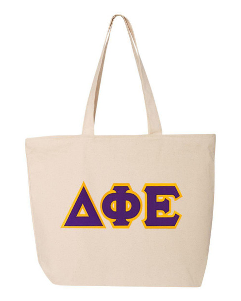  DISCOUNT- Delta Phi Epsilon Lettered Tote Bag - Best Value 