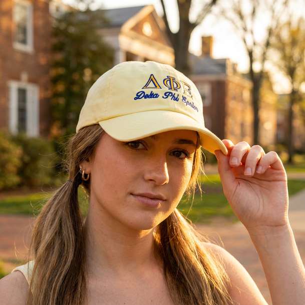 Delta Phi Epsilon Script Cap