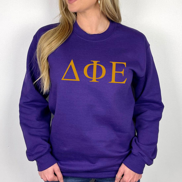 Delta Phi Epsilon Lettered World Famous Greek Crewneck 