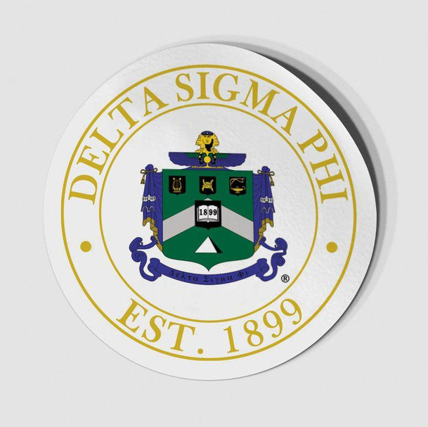 Delta Sigma Phi Circle Crest - Shield Decal 
