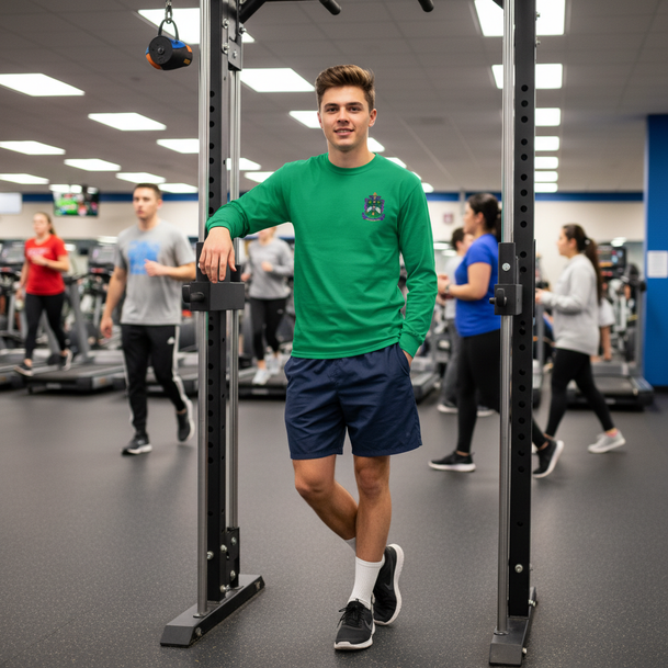 DISCOUNT-Delta Sigma Phi Fraternity Crest - Shield Longsleeve Tee