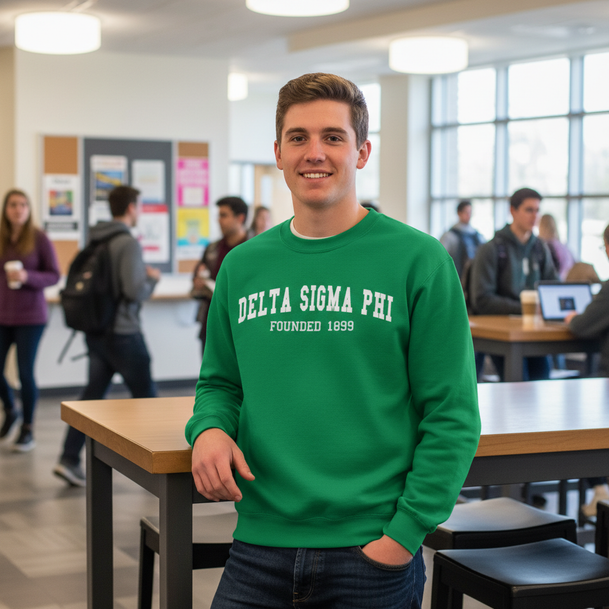 Delta Sigma Phi Fraternity Founders Crew Sweatshirt