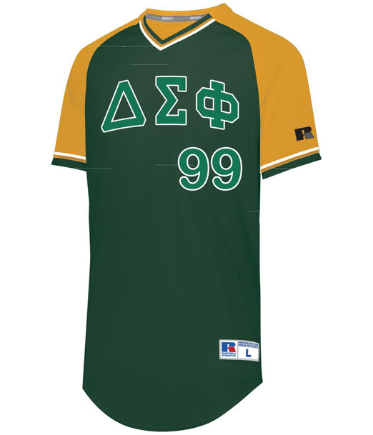 Delta Sigma Phi Classic V-Neck Baseball Jersey