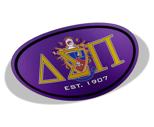 Delta Sigma Pi Color Oval Decal