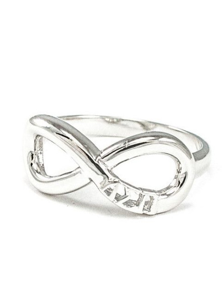 Delta Sigma Pi Sterling Silver Infinity Ring