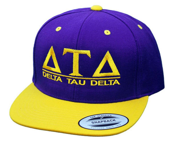 Delta Tau Delta Flatbill Snapback Hats Original
