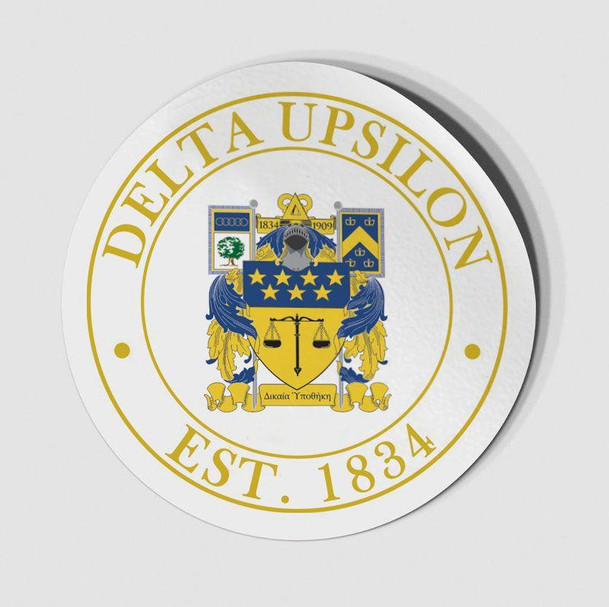  Delta Upsilon Circle Crest - Shield Decal 