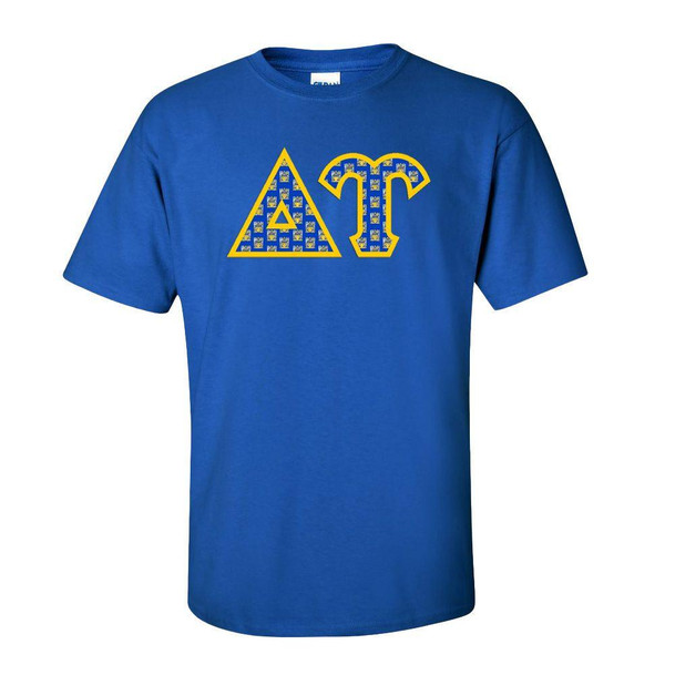  Delta Upsilon Fraternity Crest - Shield Twill Letter Tee 