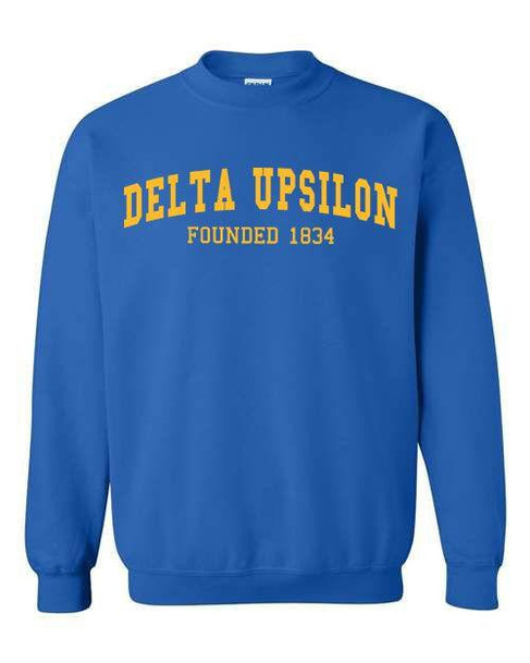  Delta Upsilon Fraternity Founders Crew Sweatshirt 