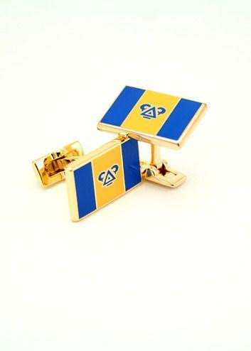 TCS Delta Upsilon Gold Plated Flag Cufflinks 
