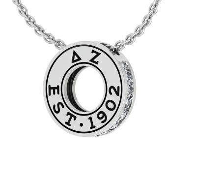 Delta Zeta Circle Established Charm Necklace - ON SALE! 