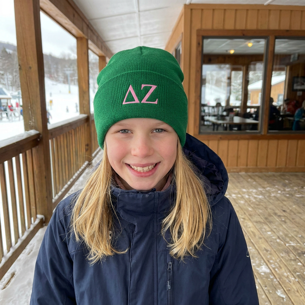 Delta Zeta Greek Letter Knit Cap