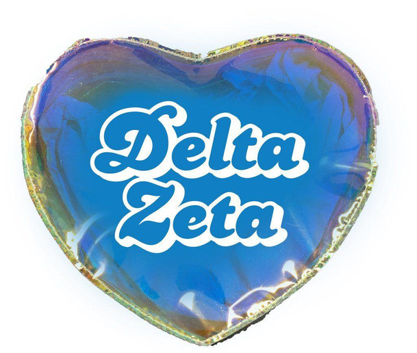 Sorority Shop Delta Zeta Heart Shaped Makeup Bag 