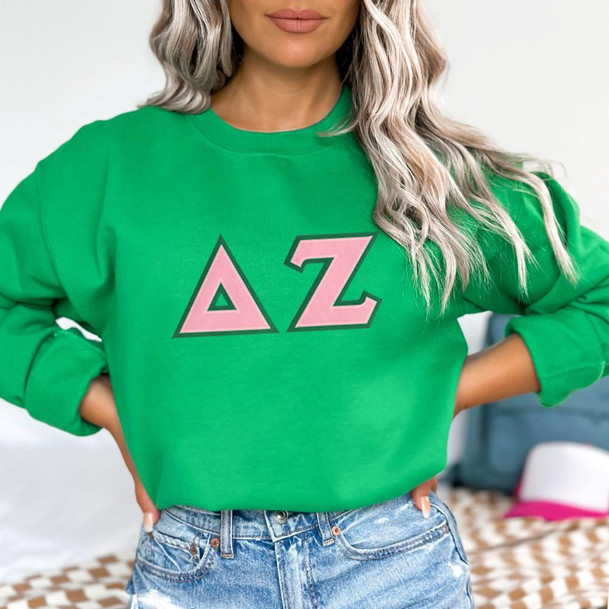  Delta Zeta Lettered Crewneck 