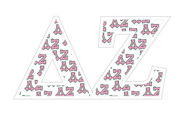 Delta Zeta Mascot Greek Letter Sticker - 2.5" Tall