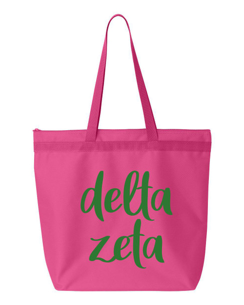 Delta Zeta Script Tote Bag
