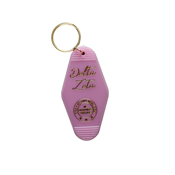 Sorority Shop Delta Zeta Vintage Motel Keychain 