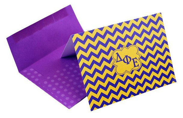  Delta Phi Epsilon Chevron Note Cards w/ Envelopes (10) 