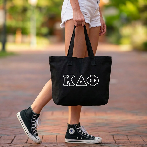 DISCOUNT alpha Kappa Delta Phi Lettered Tote Bag - Best Value