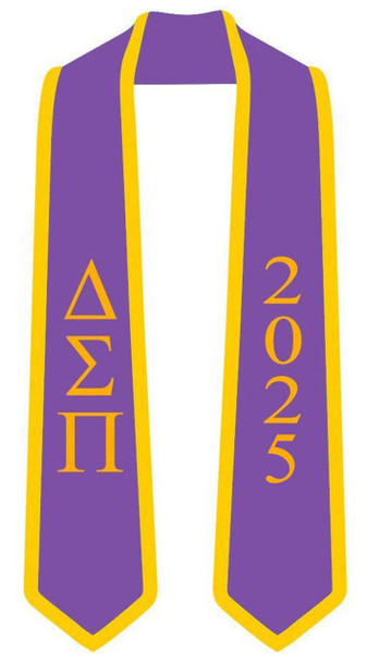  Delta Sigma Pi Graduation Sash Stole w/ Year 