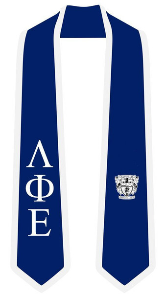 DISCOUNT-Lambda Phi Epsilon Greek 2 Tone Lettered Graduation Sash Stole