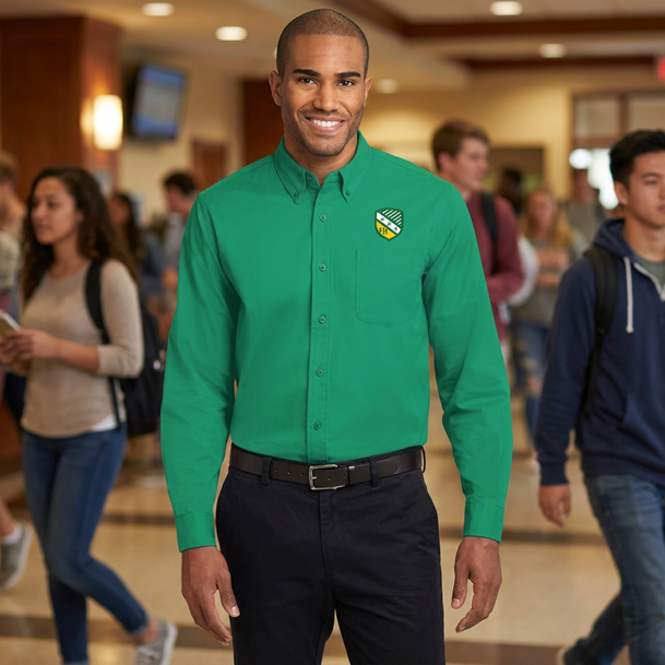 DISCOUNT-FarmHouse Fraternity Crest - Shield Long Sleeve Oxford