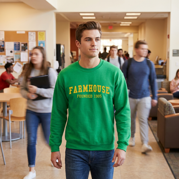 FARMHOUSE Fraternity Founders Crew Sweatshirt
