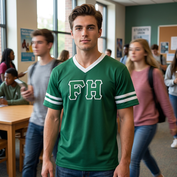 DISCOUNT-FarmHouse Fraternity Jersey With Greek Applique Letters