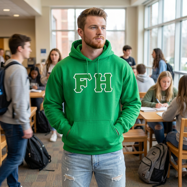 FarmHouse Fraternity Sewn Lettered Sweatshirts