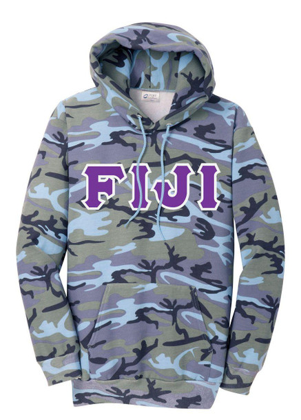 DISCOUNT-FIJI Fraternity Camo Pullover Hooded Sweatshirt 