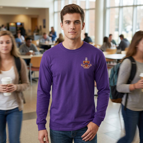 DISCOUNT-FIJI Fraternity Crest - Shield Longsleeve Tee