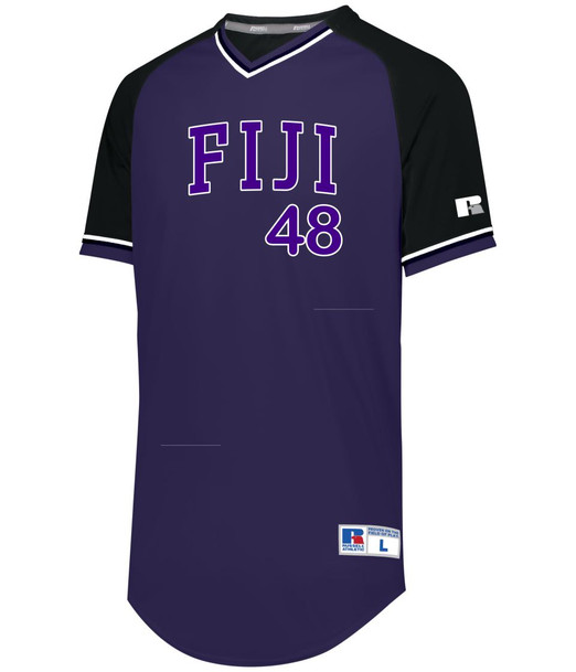 FIJI Fraternity - Phi Gamma Delta Classic V-Neck Baseball Jersey