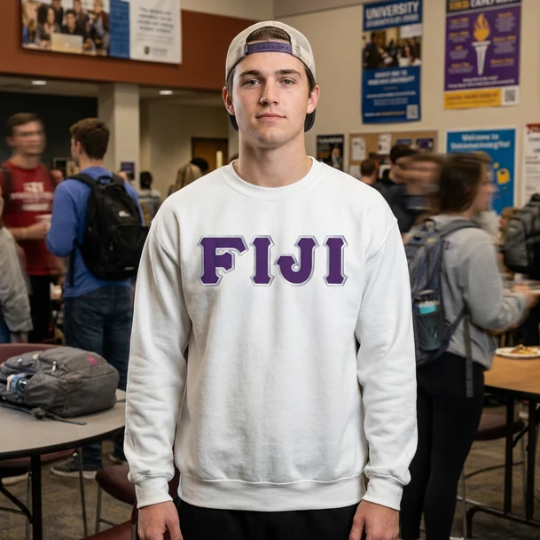 DISCOUNT FIJI Fraternity Lettered Crewneck - Best Value