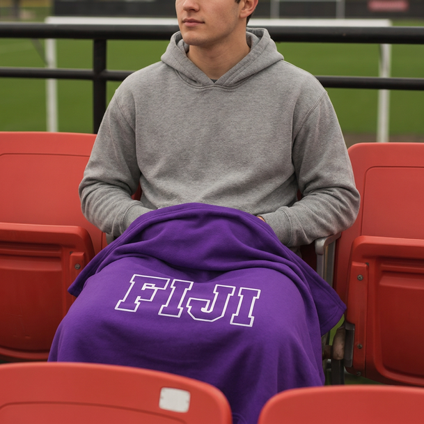 DISCOUNT-FIJI Fraternity Twill Sweatshirt Blanket