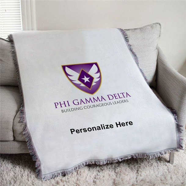  FIJI Fraternity - Phi Gamma Delta Building Courageous Leaders Afghan Blanket Throw 